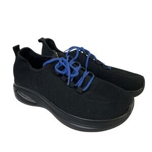 Rollstep Mens Size 8 Black Sneakers Lace Up Round Toe Air Cushion Athletic Shoes